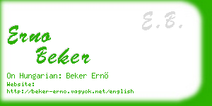 erno beker business card