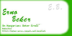 erno beker business card